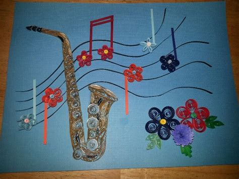 Quilled Saxophone Paper Quilling Flowers