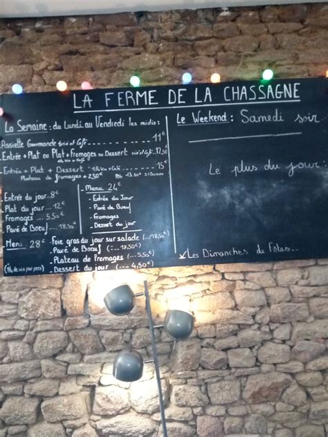 Menu Au La Chassagne Restaurant Saint Gence