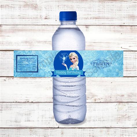 Printable Frozen Water Bottle Labels Frozen Water Labels Frozen