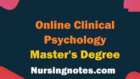 Online Clinical Psychology Masters Degree Nursingnotes