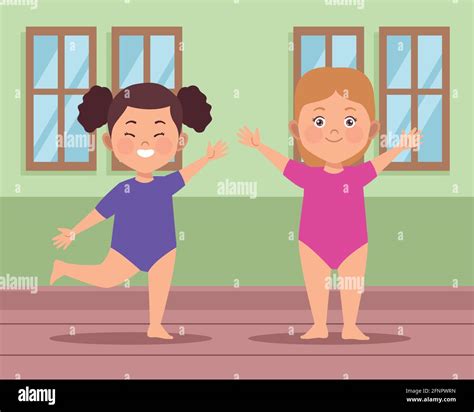 Girls Dancing Ballet Stock Vector Image And Art Alamy