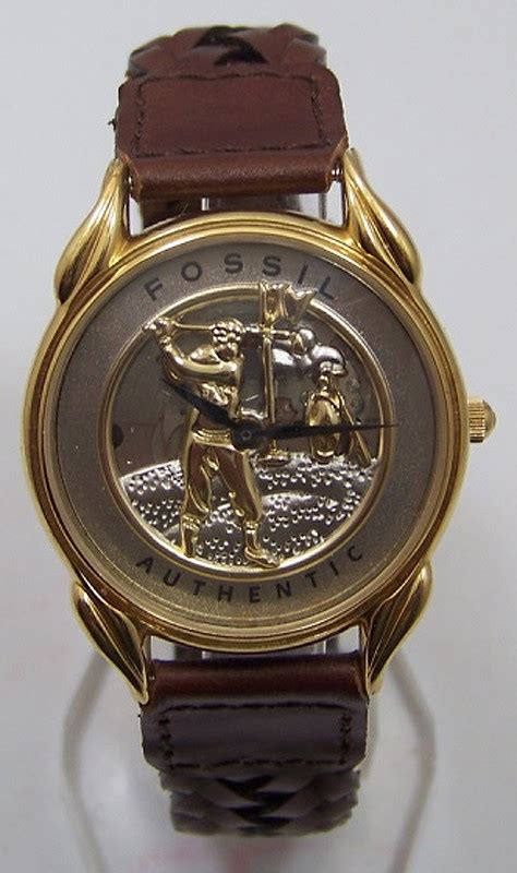 Fossil Golfer Watch Vintage Golf Theme Mens Wristwatch Le 9431