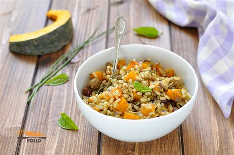 Insalata Di Riso Integrale Con Zucca E Legumi Pelle Di Pollo