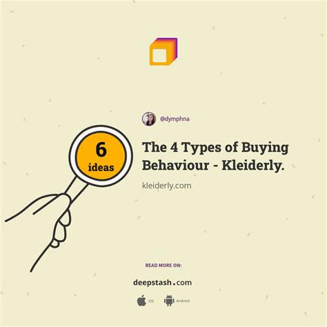 The 4 Types Of Buying Behaviour Kleiderly Deepstash