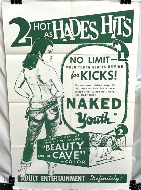 Double Feature Combo Poster Naked Youth 1960 Beauty Cave 1961 Poster