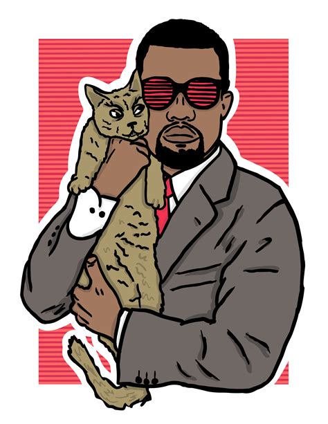 Authentic Digital Art Rappers And Cats Kanye West Superrare