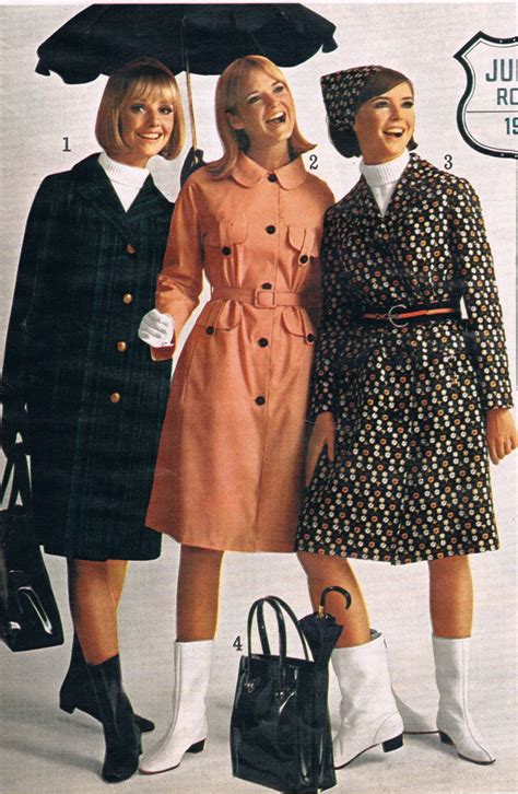 Sears Catalog 1966 Cay Sanderson In Black Coat With 2 Unknown Models