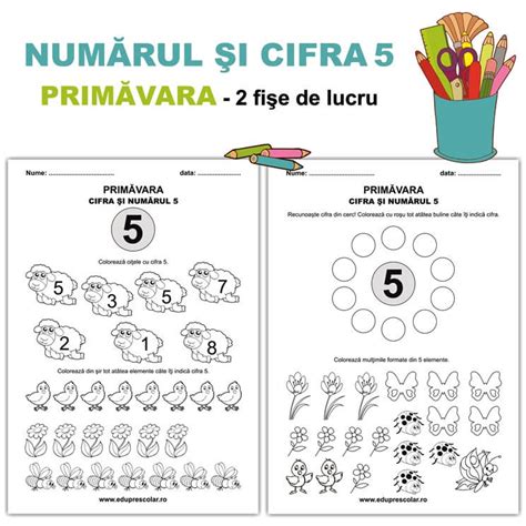 Primavara Cifra Si Numarul 5 Matematica Logica Eduprescolar Ro