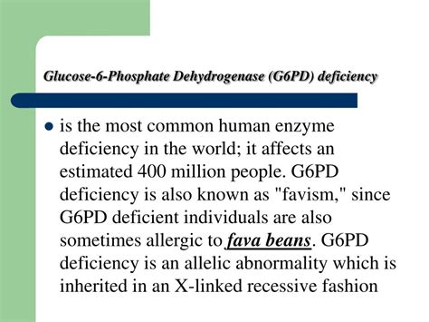 Ppt Glucose Phosphate Dehydrogenase G Pd Powerpoint Presentation