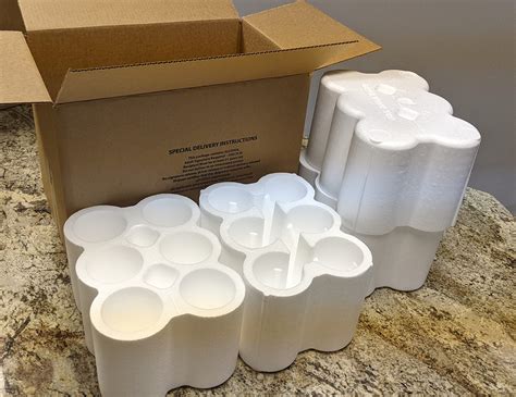Amazon.com: Wine Shipping Box & Styrofoam Inserts - 750ml, 12 Bottles