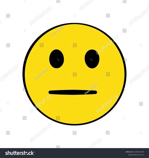 Neutral Face Emoji Vector Illustration Cartoon Stock Vector (Royalty Free) 2202317445 | Shutterstock