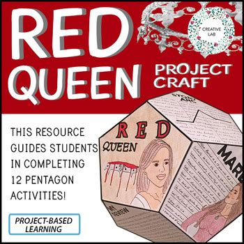 Red Queen Novel Study Project Craft Pbl By Creative Lab Tpt