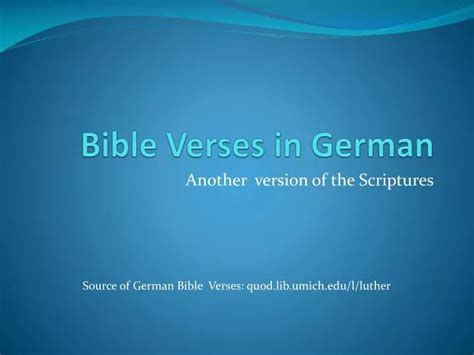 PPT - Bible Verses in German PowerPoint Presentation, free download - ID:1118584