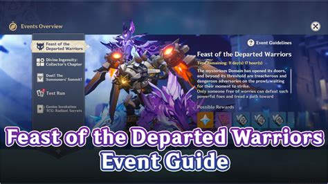 V3 7 Feast Of The Departed Warriors Event Guide 420 Primogems All