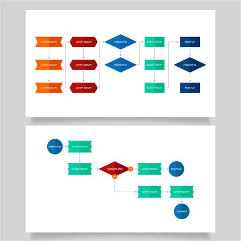 Free Vector | Flow diagram infographic template