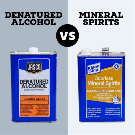 Denatured Alcohol Vs Mineral Spirits Differences Uses Saws On Skates