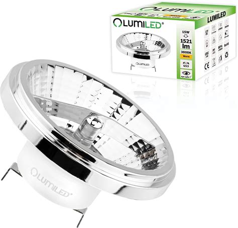 LUMILED LED Leuchtmittel AR111 G53 Fassung Spannung 12V 15W