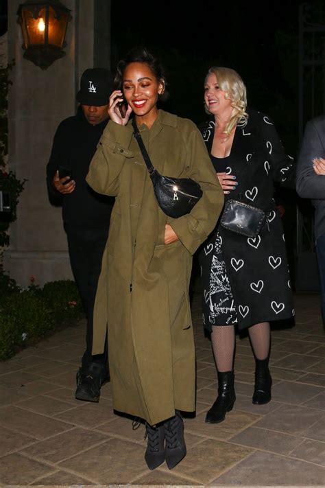 MEAGAN GOOD Leaves Leonardo DiCaprio’s 48th Birthday Party in Beverly Hills 11/12/2022 – HawtCelebs