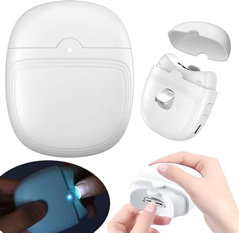 Electric Automatic Nail Clipper, Electric Nail Trimmer with Light & 2 ...