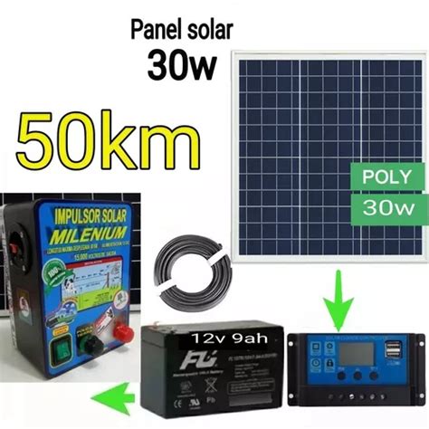 Kit Cerca El Ctrica Solar Completa Impulsor V Km Potente Env O Gratis