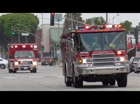 Downey Fire Dept Engine New Squad Transporting Code Youtube