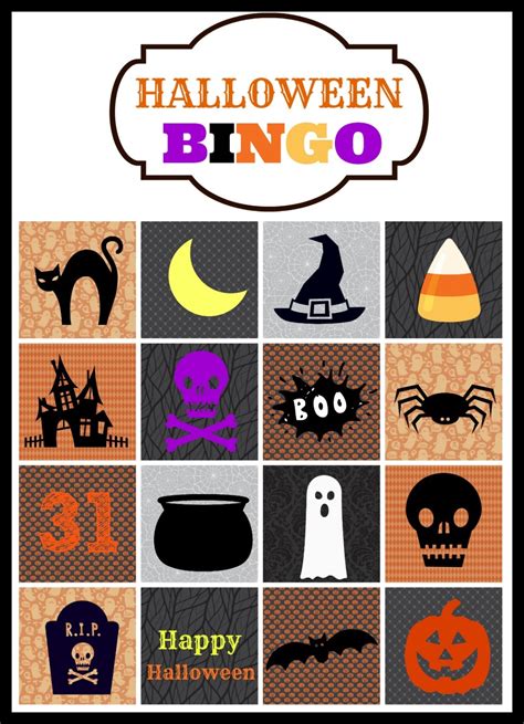 Halloween Bingo Cards - A Cup Full of Sass