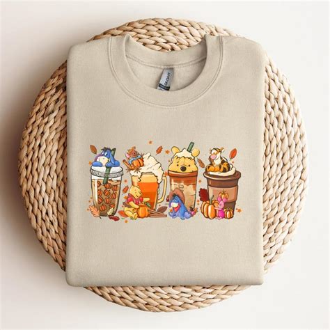 Pooh Bear Coffee Sweatshirt Design Is Screen Depop