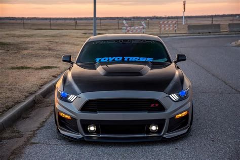 2015 2017 Ford Mustang GT350 Style Double Sided Carbon Fiber Hood By