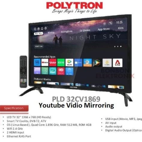 Jual Smart Tv Led Inch Polytron Politron Digital Pld Cv