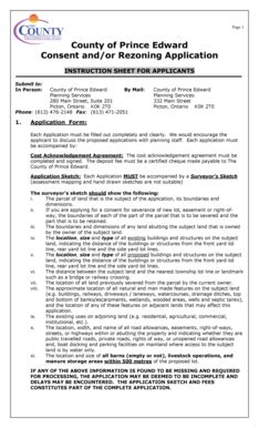 Fillable Online Pecounty On Consent Rezoning Application The