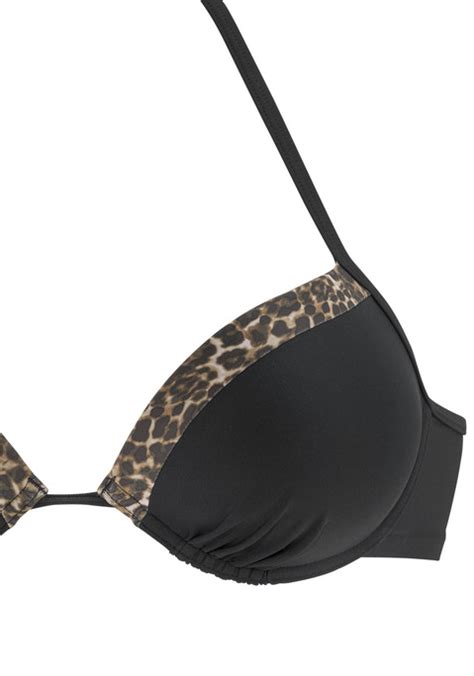 Push Up Bikini Top Schwarz Leo Cup A Lascana De