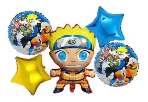 Kit Globos Metalicos Naruto Decoraci N Cumplea Os Fiestas Meses Sin