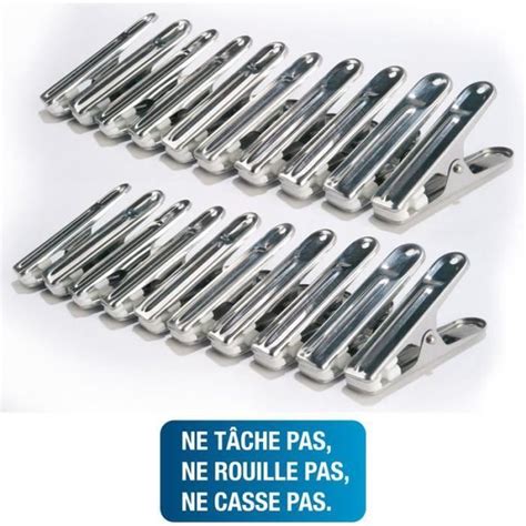 SM04044 Pinces à linge inox avec ressort x20 Cdiscount Electroménager