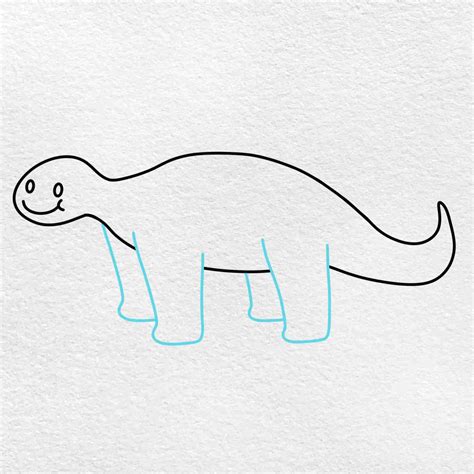 How To Draw A Simple Dinosaur Helloartsy