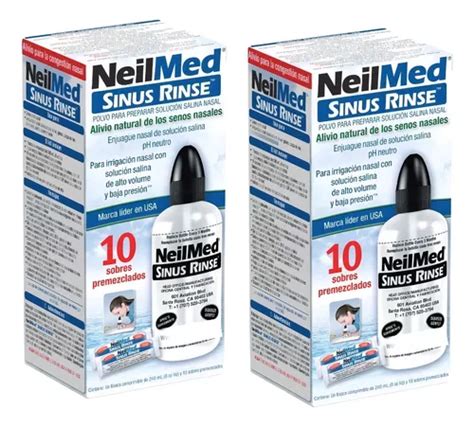 Neilmed Sinus Rinse Botella Con Sobres Premezclados Pzs Color