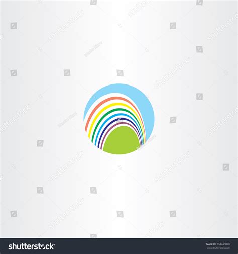 Circle Rainbow Logo Sign Design Stock Vector (Royalty Free) 304245020