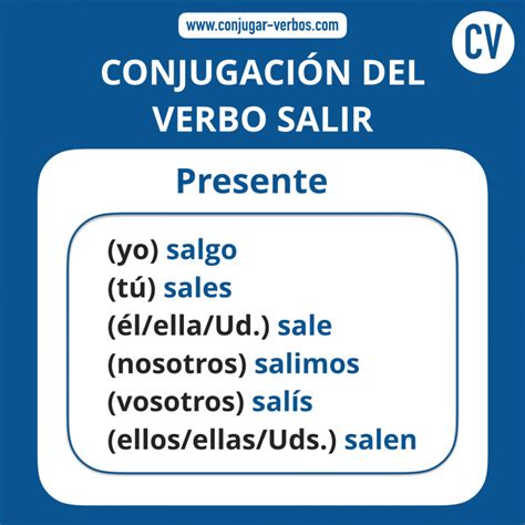 Salir Verbo salir Conjugación del verbo salir Conjugar Verbos