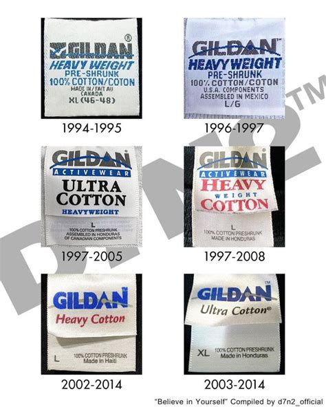 Gildan Vintage Tag Guide