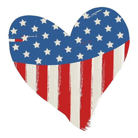 Painted Usa Heart Flag Svg Png Pdf Files Craftpi