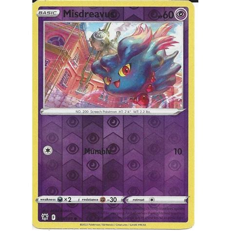 Pokemon Trading Card Game Misdreavus Common Reverse Holo Card