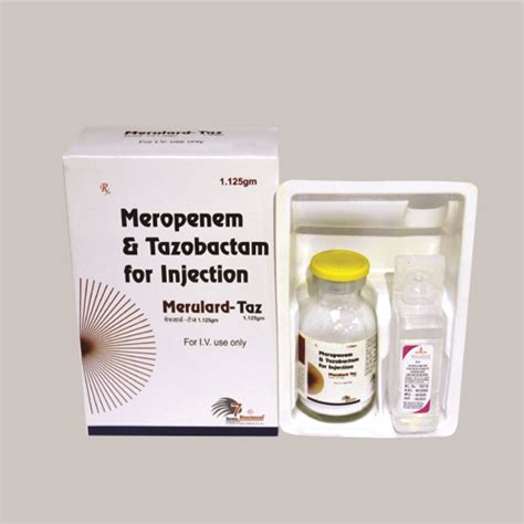 Meropenem 1gm Tazobactum 125 Gm Injection MERULARD TAZ