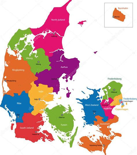 Denemarken Kaart Kaart