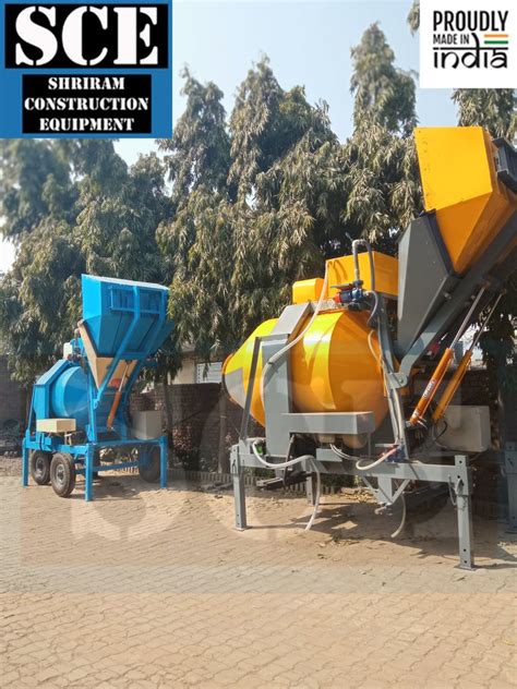 Electric Semi Automatic Mobile Reversible Drum Concrete Mixer Rm