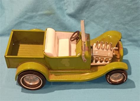 NYLINT TIN LIZ GREEN HOT ROD ROADSTER FOR RESTORATION GREAT BODY SHAPE EBay