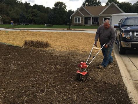 Preparing A Lawn For The Planting Of Grass Seed