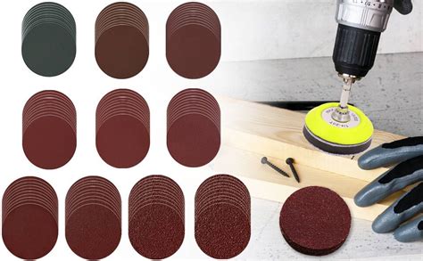 100pcs 3 Inch Hook And Loop Sanding Discs Drill Sander Attachment