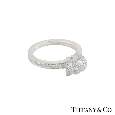 Tiffany Co Platinum Diamond Ribbon Ring Ct D Vvs Rich Diamonds