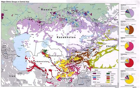 An ethnic map of Central Asia in 1993 [2,392 × 1,504]. : MapPorn