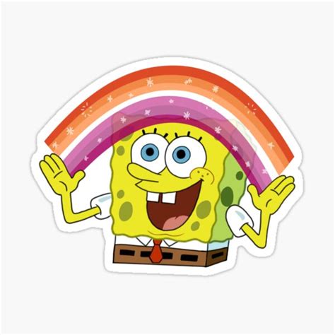 Lesbian Flag Spongebob Sticker For Sale By Shortroyal Redbubble