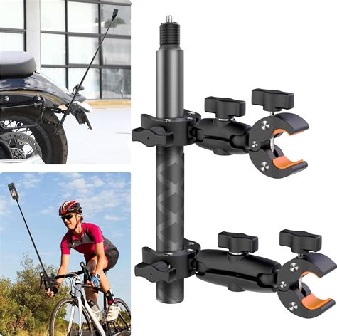 Motorcycle Bike Handlebar Mount For Insta360 Double Clamp Mount With 118cm Selfie